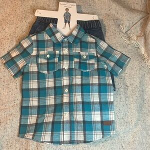 Koala kids boys shorts and button up set NWT size 3t